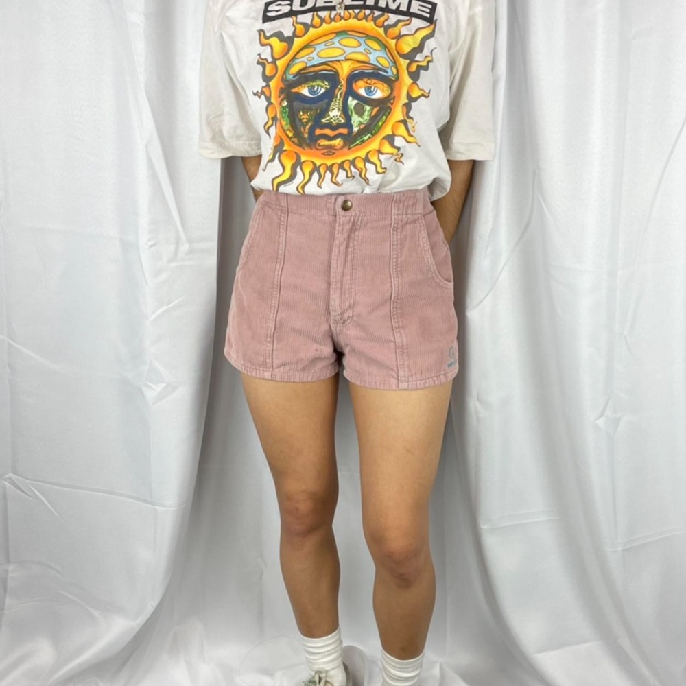 OP High Waist Corduroy Shorts in Dusty Pink